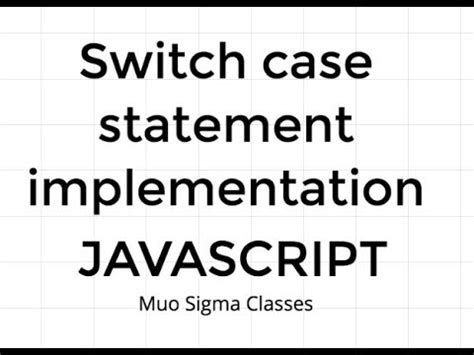 It is not necessary to break the last case in a switch block. switch case implimentation in javascript - YouTube