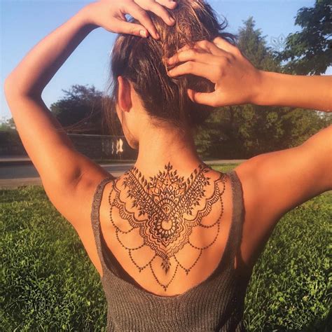 Black henna tattoos | tumblr. pinterest : @qqueennvee | Back henna, Henna tattoo designs ...
