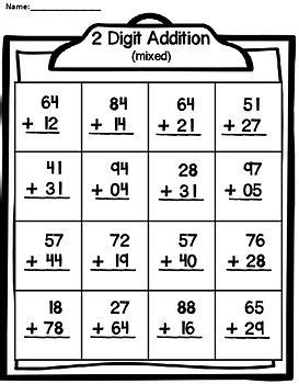 Ccss 2.nbt.5 fluently add and subtract 2 Digit Addition with Regrouping | Math methods, Addition ...