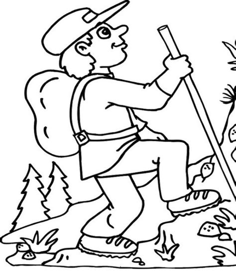 Free printable race car coloring pages for kids. Hiking The Mountain In Summer Coloring Page For Kids (With ...