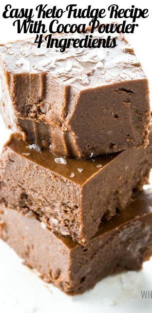 Line a 28 oz rectangular glass container with parchment paper, so that details: This easy keto fudge recipe needs just 4 ingredients and ...