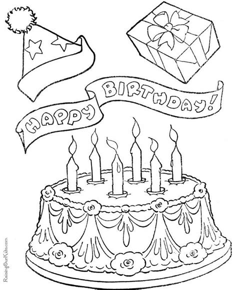 Beautiful birthday cake coloring page. Pin by April Ordoyne on coloring cake's | Birthday ...