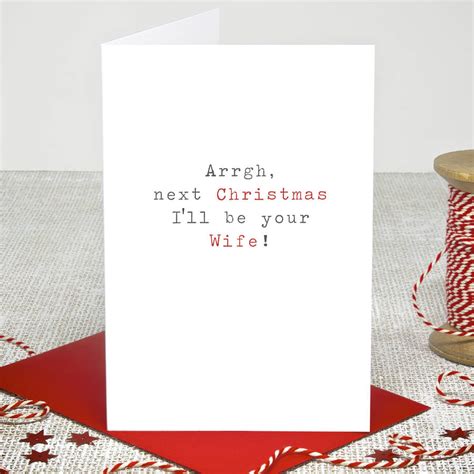 The restoration of king charles ii in 1660 ended the ban. 'i'll be your wife' christmas card by slice of pie designs | notonthehighstreet.com