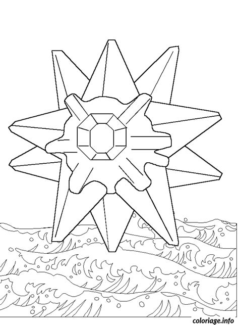 Featuring pokemon of different types in terrarium environments.clear acrylic keychain with silver metal keyring. Coloriage Pokemon 121 Starmie Dessin Pokemon à imprimer