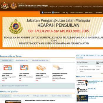 Developing a malaysian maritime analytical dashboard. portal.jpj.gov.my at WI. Portal Rasmi Jabatan Pengangkutan ...