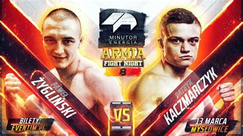 Tego wieczoru odbędzie się starcie polsko MINUTOR Energia Armia Fight Night 8: Kaczmarczyk ...