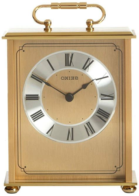 The actual delivery section of seiko desk and table alarm carriage clock. Seiko Desk and Table Carriage Clock Gold-Tone Solid