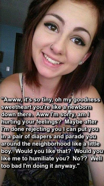 A place for sissies to share their humiliation experiences. Pin by kris on caption | Humiliation captions, Baby ...