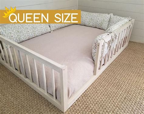 Assemble the full bed frame upside down. Twin or Full Size Montessori Floor Bed to Raised Bed Frame ...