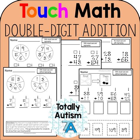 Each of these double digit multiplication worksheets was created by tim van de vall and is copyright 2013 dutch renaissance press llc. Touch Number: Double Digit Addition | Touch math, Math ...