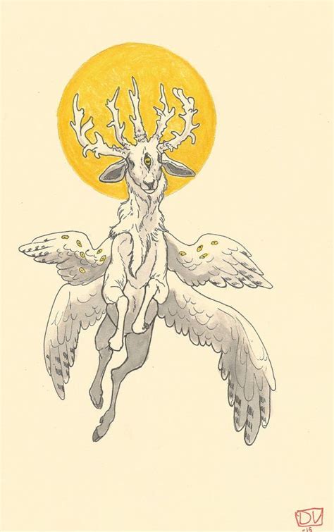Want to discover art related to animal_god? Deer God original drawing | Etsy | Original drawing, Drawings, Character design
