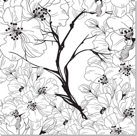 Cherry blossom drawing cherry blossom tree blossom trees cherry tree cherry drawing. Раскраски антистресс, арт, вдохновение, хобби ;) | VK ...