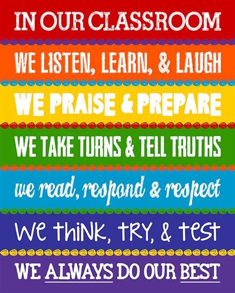 As the landing place for kids, guests and even pets, it's all too easy to let piles stack up. Classroom Decor. Rainbow Classroom Rules Sign. Classroom | Etsy in 2020 | Classroom rules sign ...