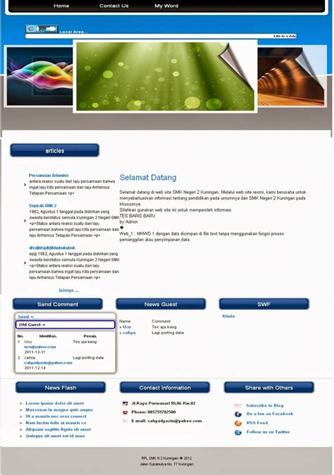 Terdepan, terpercaya, tumbuh bersama anda. Contoh Website Hosting - Surat Ras