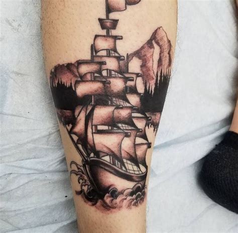 Captain godvibes banner and pig head tattoo. 110+ Traditional Ship Tattoos Designs (2020) Pirate, Sailing, Sunken, Ghost