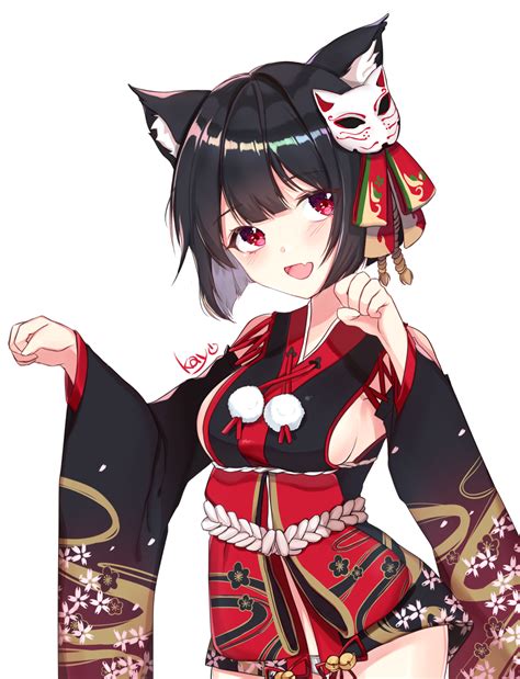 Cover fire increased this ship's firepower by 10.0% (20%). azur lane yamashiro (azur lane) animal ears japanese ...