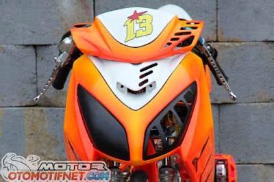 Tampang sangar ala moge lawas, jeroannya honda tiger 2000. Modifikasi Yamaha Nouvo, Racing Look | Desain logo