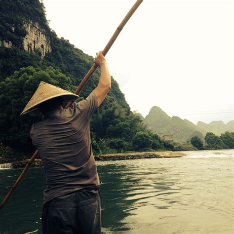 Local people use rafts as daily transportation up and down the river between. Yulong river | China | Yangshuo, River, Adventure is out there