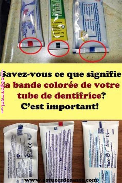 Dentifrice colgate anti carries en tube de 6 g. Savez-vous ce que signifie la bande colorée de votre tube ...