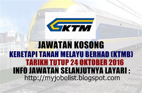 Documents similar to keretapi tanah melayu berhad (ktmb). Jawatan Kosong di Keretapi Tanah Melayu Berhad (KTMB) - 24 ...