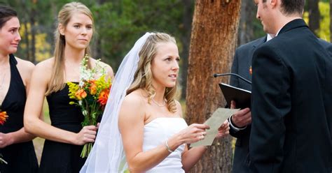 The service includes making marriage vows (traditionally religious) by the bride and the groom. Bride Learns Fiancé's Cheating Night Before Wedding, Reads ...