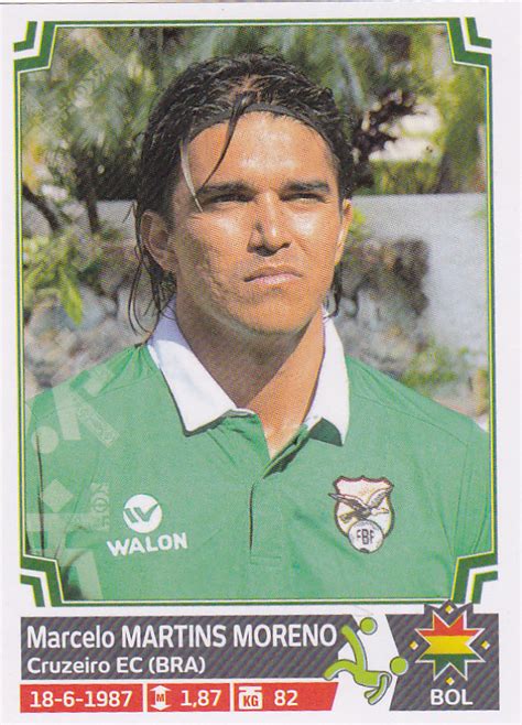 Marcelo moreno martins (born 18 june 1987 in santa cruz de la sierra), is a bolivian footballer. Cromos Bolivia Stickers Colección Panini Copa América ...