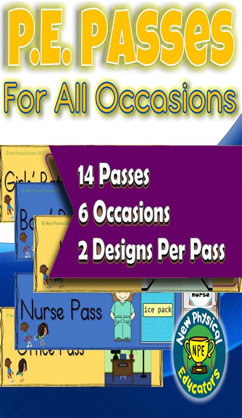 PE Passes for Physical Education Elementary | Elementary ...