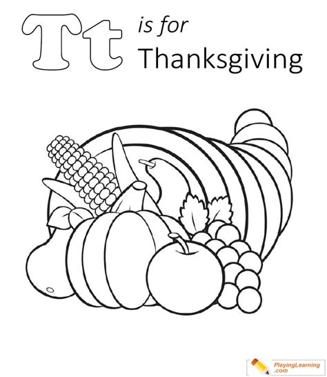 Designs include cornucopias, corn stalks, and turkeys! Thanksgiving Coloring Page 01 | Free Thanksgiving Coloring ...