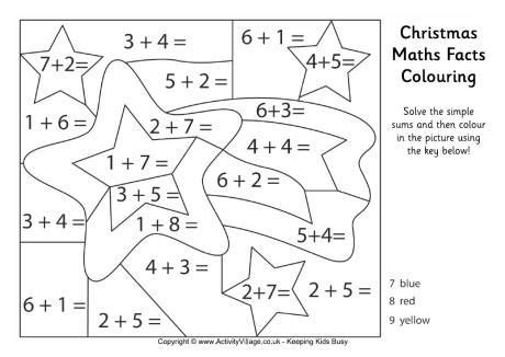 Coloring squared will try to get you a new math fact coloring page often. Christmas Maths Facts Colouring Page | Christmas math, Math facts