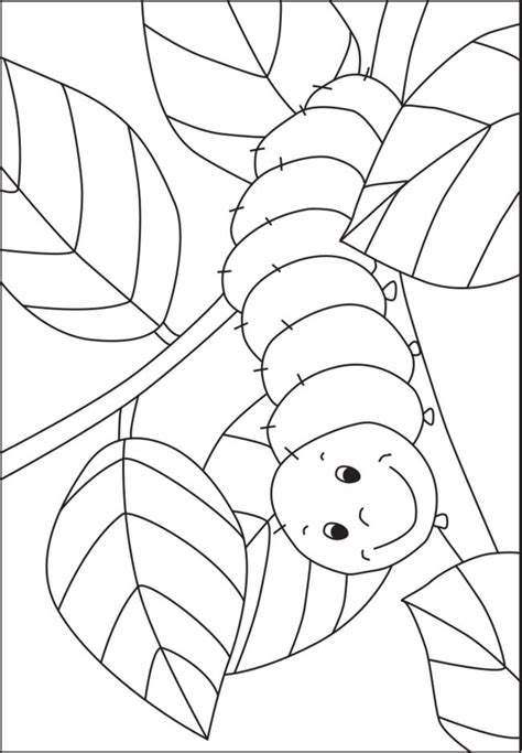 And kindergarten (a to z coloring pages). Caterpillar coloring template for pre-K and kindergarten ...