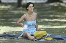 findlay jessica brown pictured london park gotceleb