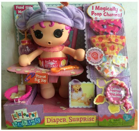 Baby alive doll diaper 'n snack refill pack 14 diapers & 10 food pack accessory. Diaper Surprise Peanut Big Top | Baby diapers, Bitty baby, Lalaloopsy dolls