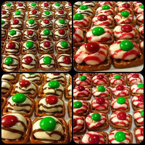 Let's christmas be a happy and relax family gathering. Pretzel Candies | Food, Deserts, Fruit