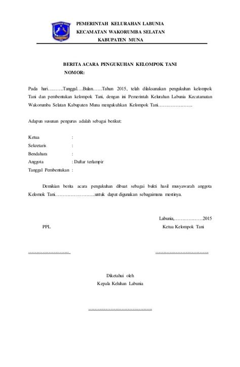 Contoh surat kuasa merupakan surat yang tujuan dibuatnya adalah untuk memberikan suatu kuasa atau wewenang kepada pihak tertentu untuk melaksanakan tugas. Contoh Surat Pengukuhan Pengesahan Kelompok Tani Dan Sk ...