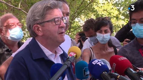 Président du groupe «la france insoumise» à l'assemblée nationale. Jean-Luc Mélenchon dans la manifestation de défense de l ...