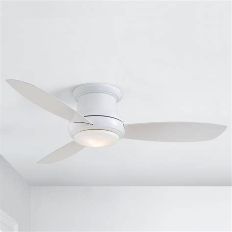 This ceiling fan provides soft, diffused ambient lighting and ships with an optional light cap for use without its light source. 52-Inch Minka Lavery White LED Ceiling Fan with Light ...