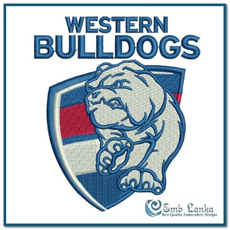 The western bulldogs entered the vfl as footscray in 1925, having won nine premierships in 28 years in the victorian football association. Western Bulldogs Logo Embroidery Design | Emblanka.com