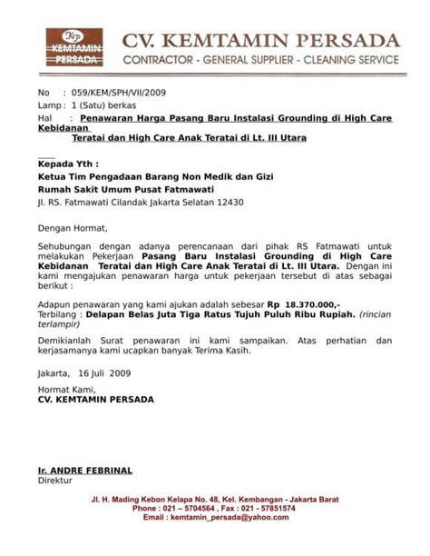 Tujuannya tidak lain adalah agar penawaran barang mauapun jasa yang. Contoh Surat Penawaran Barang, Jasa Terlengkap +BARU