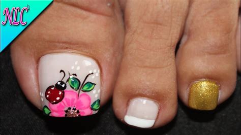 ✔ uñas para pies, ideas y diseños para decorar tus uñas y que queden acordes a las uñas de tus manos, encuentra estilos elegantes y muy llamativos. DISEÑO DE UÑAS PARA PIES FLOR Y MARIQUITA PARA PIES ...