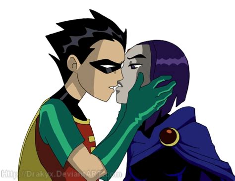 Robin ends up being the first person to learn of raven's problem, before they're separated and she's stuck with slade. Robin Raven - o_o by Drakyx on DeviantArt