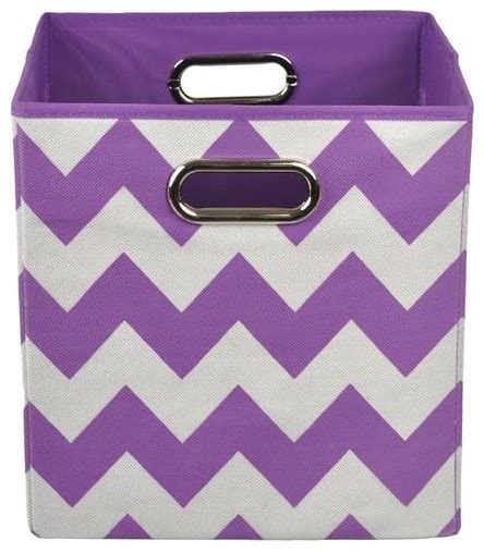 What are the shipping options for purple storage bins? Color Pop Purple Chevron Folding Storage Bin ...