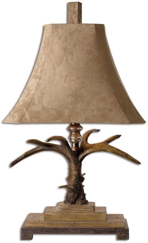 16 inches 1 light fixture, which uses 1. Uttermost by Carolyn Kinder Stag Horn Table Lamp-27208 ...