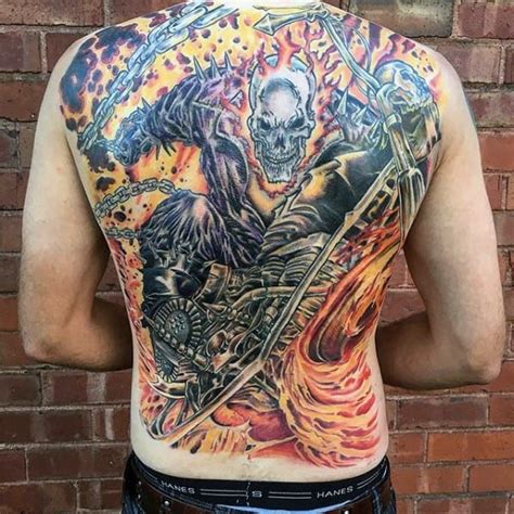 Battle royale, first appearing in chapter 2: 50 Ghost Rider Tattoo Designs For Men - Supernatural ...