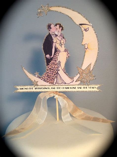 So let's talk about why it's a great way to make your wedding guests laugh and share with them your sense of humor. Wedding Cake Topper Great Gatsby Crescent by ...