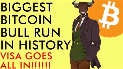 Bitcoin's bull run history indicates that a bull run will occur shortly after the halving event. BIGGEST BITCOIN BULL RUN IN HISTORY COMING!!! VISA ALL IN ON CRYPTO IN 2020!