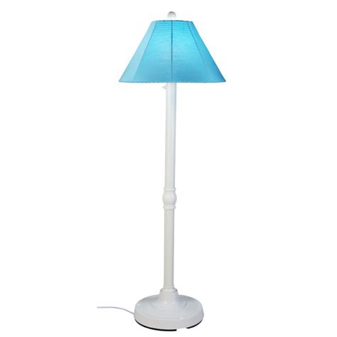 Seek shelter from the sun with modern outdoor umbrellas & outdoor sun shades. San Juan Floor Lamp with White Body & Canvas Aruba Sunbrella Shade Fabric PLC-38101 | CozyDays