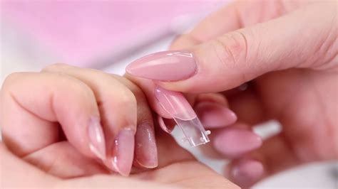 Prep your nails with a file down and shaping. Easy PolyGel Nails Using Dual Forms! 2 - YouTube