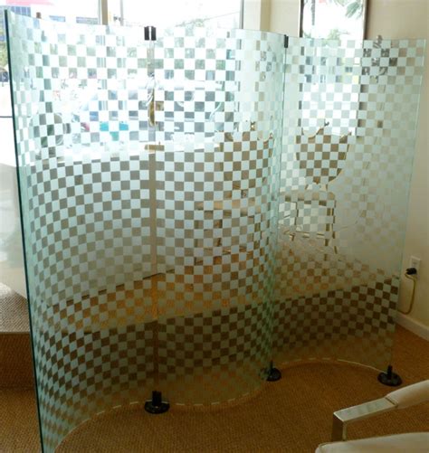 Idea for extra living space. Amazing Rare Italian Fiam Glass Voyeur Screen By Cini ...