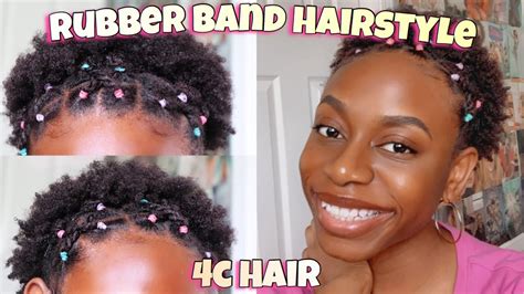 Its perfect for 4c hair! Rubber Band Hairstyle on 4c Hair | Faith Egunyomi - YouTube