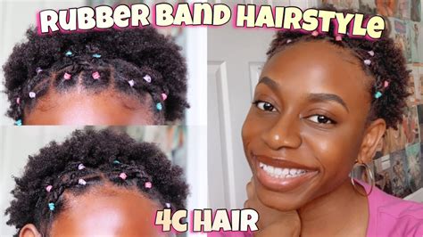 Its perfect for 4c hair! Rubber Band Hairstyle on 4c Hair | Faith Egunyomi - YouTube